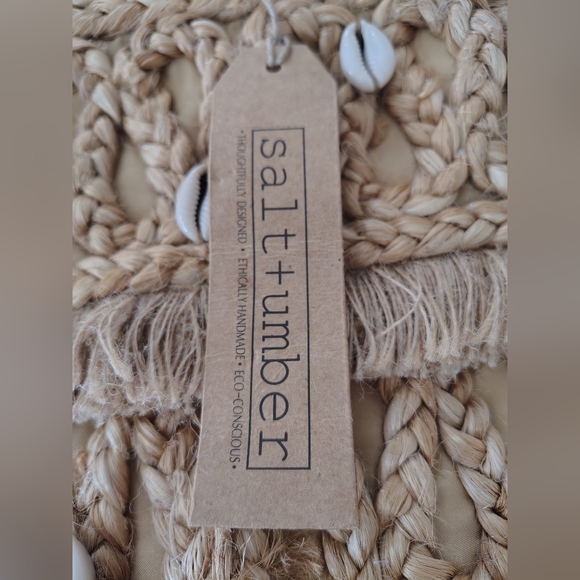 NWT Salt & Umber Jute Seashell Tote Handbag - Picture 8 of 8